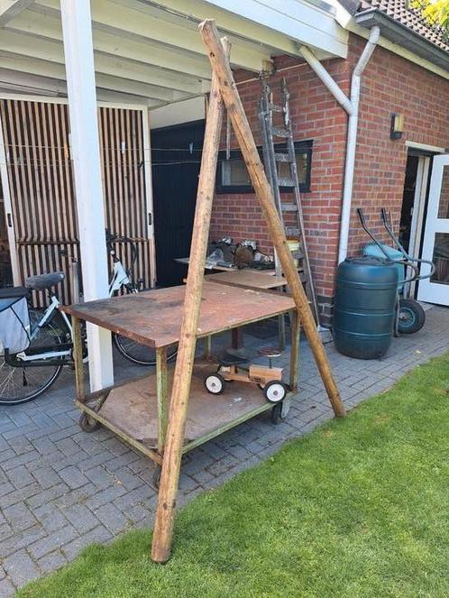 5 sets van 2 palen van vurenhout, Tuin en Terras, Tuinhuizen, Zo goed als nieuw, Schuur, Hout, Zonder ramen, Ophalen