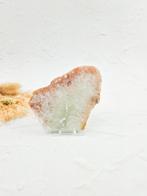 Groene amethist bloemagaat schijf steen edelsteen, Verzamelen, Mineralen en Fossielen, Ophalen of Verzenden, Mineraal