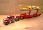Siku 4014 Peterbilt 359 dieplader + zeilboot 1/55., Ophalen of Verzenden, Gebruikt, Bus of Vrachtwagen, SIKU