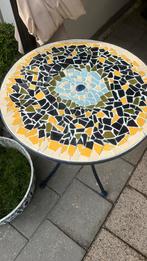 Bieden, Tuin en Terras, Tuintafels, Ophalen of Verzenden, Gebruikt, Rond, Metaal