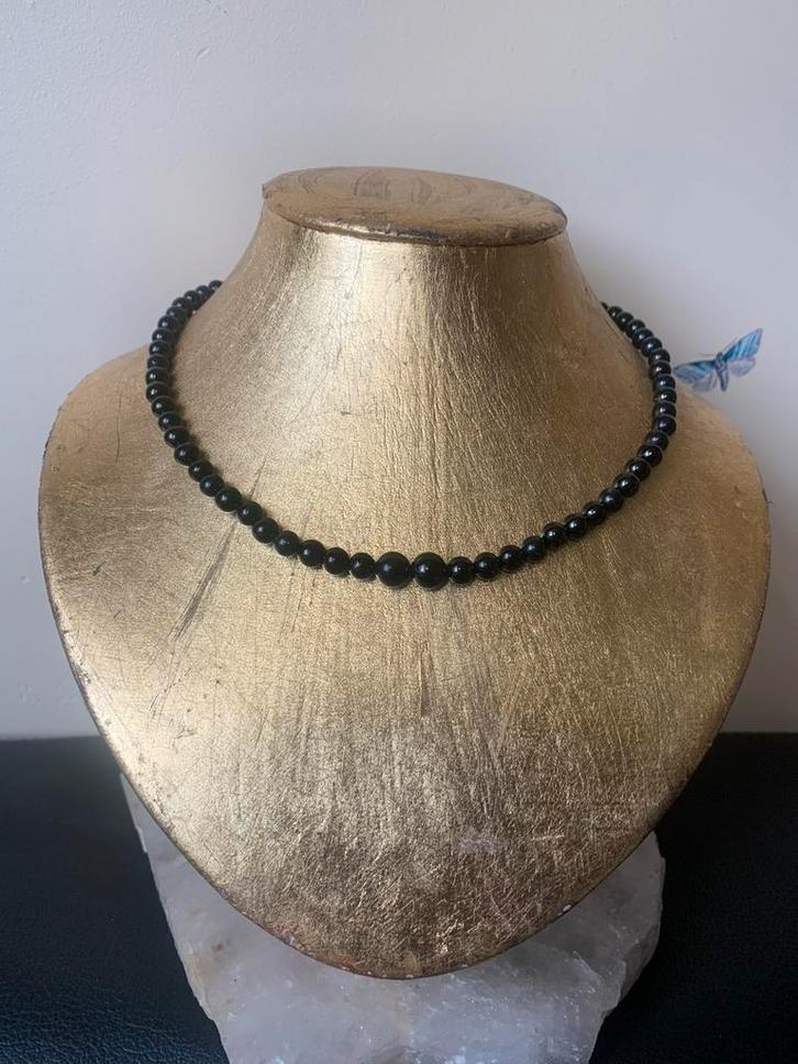 Shungiet shungite beschermt aura straling healing magie, Sieraden, Tassen en Uiterlijk, Kettingen, Nieuw, Steen of Mineraal, Zwart