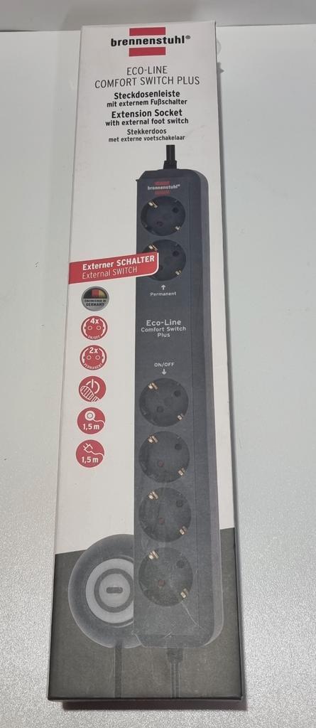 Brennenstuhl stekkerdoos met externe voetschakelaar, Doe-het-zelf en Verbouw, Elektra en Kabels, Nieuw, Ophalen of Verzenden