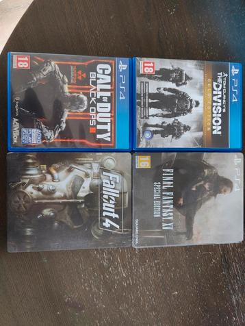 4 PS4 spellen in originele verpakking beschikbaar voor biedingen