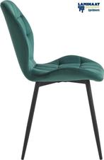 Manny Eetkamerstoel Groen Fluweel Velvet Industrieel €59,99, Overige kleuren, Manny Eetkamerstoel Groen Fluweel Velvet Industrieel