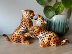 Prachtig vintage Ronzan keramiek luipaard cheetah, Antiek en Kunst, Ophalen of Verzenden