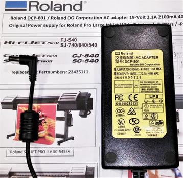 Roland DC-801 19V 2.1A 40W Adapter EGX-20 Engraver 3D Stika beschikbaar voor biedingen