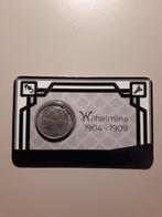 Historische coincard KNM: 1/2 gulden Wilhelmina (luxe, 1909), Verzenden, Overige landen, Zilver
