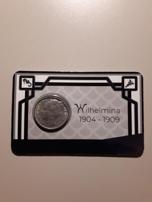 Historische coincard KNM: 1/2 gulden Wilhelmina (luxe, 1909), Postzegels en Munten, Munten | Europa | Euromunten, Overige landen