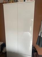 Hoogglans witte kledingkast met lade en hang/leg gedeelte, Kunststof, 100 tot 150 cm, 200 cm of meer, Ophalen of Verzenden