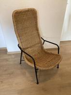 Rotan Lounge Chair van Dirk van Sliedregt, Huis en Inrichting, Stoelen, Ophalen, Gebruikt, Bruin, Riet of Rotan