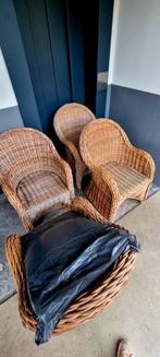 4 rieten stoelen. Voor binnen of buiten., Huis en Inrichting, Stoelen, Ophalen of Verzenden, Zo goed als nieuw