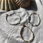 Wit Gouden Armbanden Set, Overige materialen, Wit, Nieuw, Ophalen of Verzenden