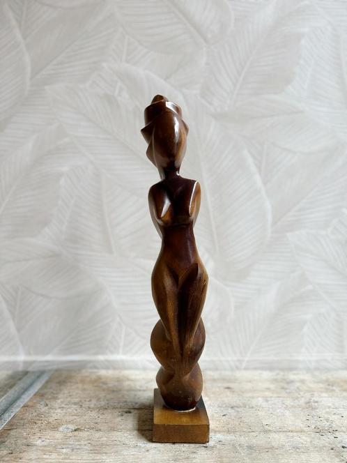 Vintage houten vrouwenbeeld, Antiek en Kunst, Kunst | Beelden en Houtsnijwerken, Ophalen of Verzenden