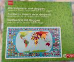 Wereldpuzzel met vlaggen, Ophalen of Verzenden, Meer dan 50 stukjes, Gebruikt