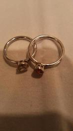 TI SENTO MILANO ZILVEREN RINGEN ORANJE ROND LILA DRUPPELVORM, Sieraden, Tassen en Uiterlijk, Ringen, Met kristal, 18 tot 19, Nieuw