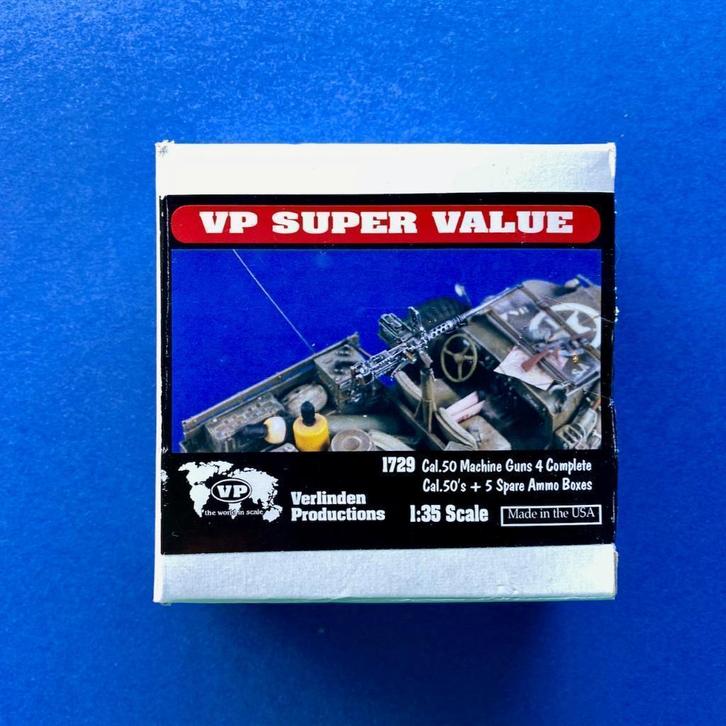 Verlinden	1729	Cal.50 Machine Guns (4 complete Cal.50´s + 5, Hobby en Vrije tijd, Modelbouw | Figuren en Diorama's, Nieuw, Groter dan 1:35
