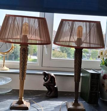 Schitterende grote antieke lampen of tafellampen Empire beschikbaar voor biedingen