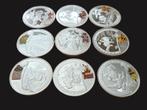Zilveren munten/verzameling. 999 Zilver. Gewicht 281.8 gram, Ophalen of Verzenden, Setje, Zilver