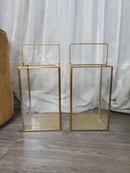 Gouden Kandelaars Set (2 stuks), Ophalen, Zo goed als nieuw, Metaal, Kandelaar