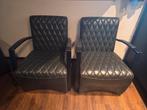 Twee antraciet / grijze fauteuils, Huis en Inrichting, Ophalen, Gebruikt, 75 tot 100 cm, 50 tot 75 cm