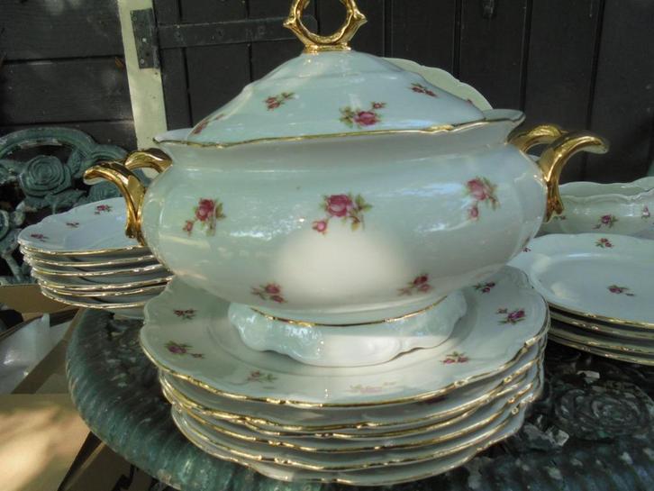 Soepterrine, Dekschaal, Ovale vleesschaal Bareuther Bavaria, Antiek en Kunst, Antiek | Servies los, Ophalen of Verzenden