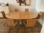 6 Eetkamer stoelen, Beige / riet-kleur,  gevlochten, Ophalen, Gebruikt, Bruin, Vijf, Zes of meer stoelen