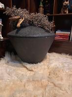 Stoere zware aardewerk kleien pot groot!!, Ophalen, Zo goed als nieuw, Rond, Minder dan 30 cm