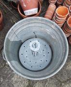 Oude zinken bak weckketel plantenbak +-34cm hoog Miekje's, Antiek en Kunst, Antiek | Emaille, Ophalen of Verzenden