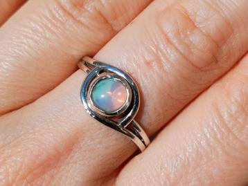 Vanoli 925 zilver ring Ethiopische opaal maat 19 17,25 17,5 beschikbaar voor biedingen