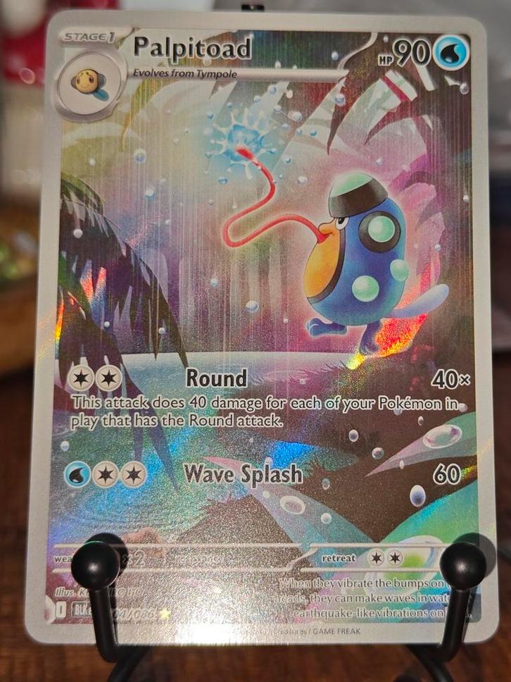 Palpitoad illustration rare, Hobby en Vrije tijd, Verzamelkaartspellen | Pokémon, Zo goed als nieuw, Ophalen of Verzenden