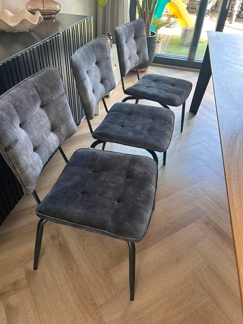 6 eetkamerstoelen Henders en Hazel, Huis en Inrichting, Stoelen, Zo goed als nieuw, Vier, Grijs, Ophalen