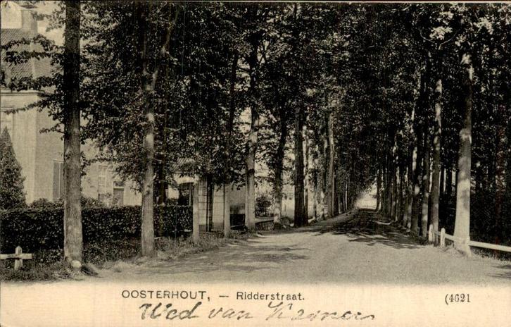 Oosterhout - Ridderstrat, Verzamelen, Ansichtkaarten | Nederland, Gelopen, Noord-Brabant, Voor 1920, Ophalen of Verzenden