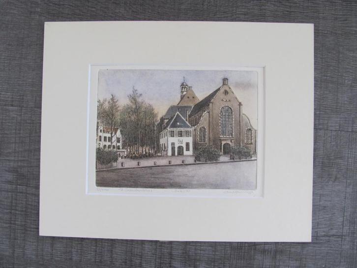 Utrecht - zeven gesigneerde etsen, Antiek en Kunst, Kunst | Etsen en Gravures, Ophalen of Verzenden