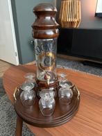 Cognac set met dispenser en 6 glazen, Ophalen of Verzenden