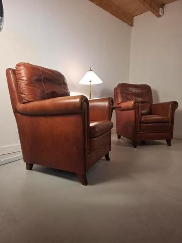 Vintage Poltrona Frau Fauteuils leren fauteuils - Set van 2 beschikbaar voor biedingen