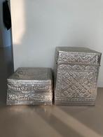Marokkaans / Marrakech -achtige opbergdozen. Zilverkleurig, Ophalen, Nieuw, Rond, Overige materialen