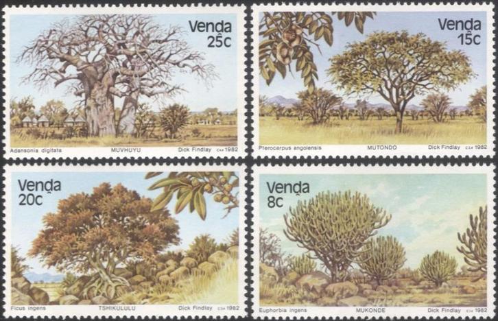 Venda 1982 Inheemse bomen postfris, Postzegels en Munten, Postzegels | Afrika, Postfris, Zuid-Afrika, Verzenden