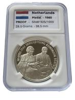 Nederland 30 April 1980 Inhuldiging Koningin Beatrix Zilver, Ophalen of Verzenden, Koningin Beatrix, Losse munt, Zilver