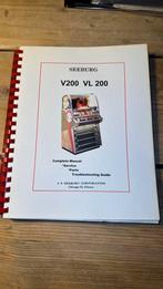 Seeburg V200 VL200 service and parts manual, Verzamelen, Automaten | Jukeboxen, Ophalen of Verzenden, 1950 tot 1960, Seeburg