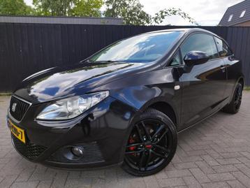 Seat Ibiza 1.4 63KW 3-DRS 2009 Zwart APK AIRCO✅ beschikbaar voor biedingen