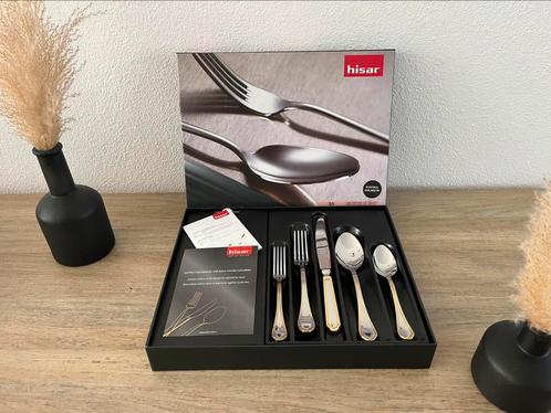 Hisar FLORANSA Bestekset 30 delig - Goldplated - Nieuw, Huis en Inrichting, Keuken | Bestek, Nieuw, Ophalen of Verzenden