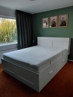 Brimnes Bed 160x200 Compleet met Matras & Lattenbodem, Huis en Inrichting, Ophalen