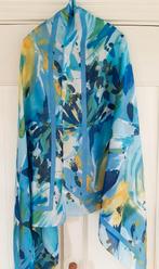 Zijde/ viscose sjaal blauw mooi cadeau voor moeder!, Ophalen of Verzenden, Nieuw, Maat 38/40 (M), Sjaal