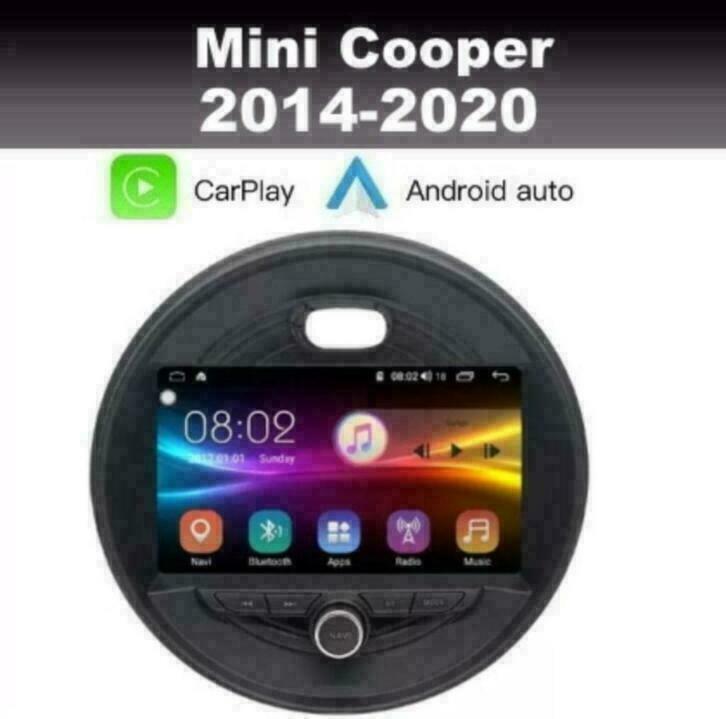 Mini Cooper 2015-2020 radio navigatie android 15 wifi dab+, Auto diversen, Autoradio's, Nieuw, Ophalen of Verzenden