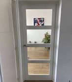 Moderne witte binnendeur stomp en opdek met glas, Doe-het-zelf en Verbouw, Deuren en Horren, Niet ingevuld, 80 tot 100 cm, Binnendeur