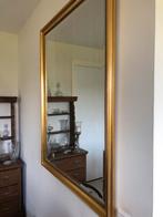 Grote spiegel in goudkleurige lijst, Huis en Inrichting, Woonaccessoires | Spiegels, 75 tot 100 cm, 100 tot 150 cm, Rechthoekig