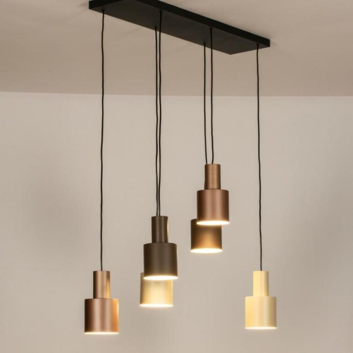 hanglamp eettafel bar keuken eethoek tafel lamp 6 kokers, Huis en Inrichting, Lampen | Plafondlampen, Nieuw, Metaal, Ophalen of Verzenden