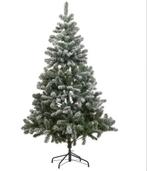 Kunstkerstboom besneeuwd 180cm incl. rotan rok en bontkleed, Diversen, Kerst, Ophalen