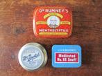 Snuif snuifdoos vintage mini blik McChristal Wilson DrRumney, Verzamelen, Ophalen of Verzenden, Gebruikt, Tabaksdoos of Verpakking
