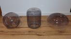 3x glazen lampenkappen, Ophalen, Rond, Minder dan 25 cm